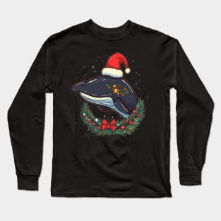 Whale Christmas Long Sleeve T-Shirt